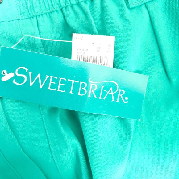 NWT VTG Sweetbriar Womens 14 31x8 Green Pleated High Rise Chino Mom Shorts - Picture 3 of 8